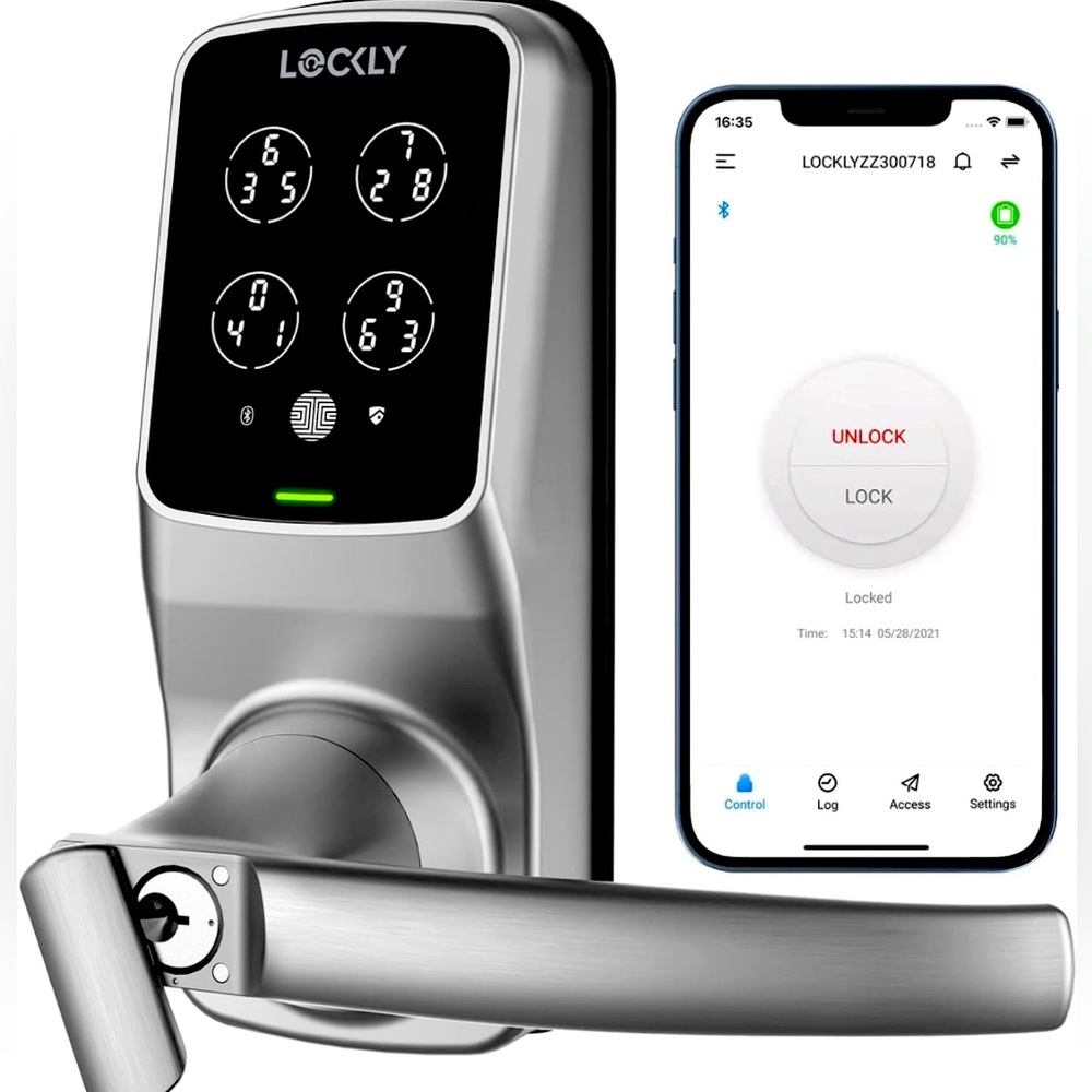 Lockly Model 6S, Bluetooth Smart Lock, Keyless Entry Door Lock, PIN Genie Keypad